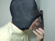 Preview 2 of Black straight male with hairy dick and cut returns to gloryhole to be milked, delicious.