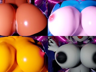 hentai 3d, toy chica fnaf, compilation, big tits