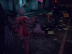 Сексуальная Джилл Валентайн из Resident Evil 3 танцует голышом треся своими сиськами и попой