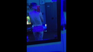 Trans in a tiny skirt!