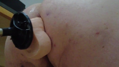 Using my Amazon Purchased Sex Machine and 13inch Thick Dildo