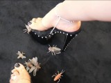 Squashed like a filthy insect - Italian mistress foot fetish humiliation high heels goddess sexy hot