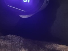 Massage gun squirt in leggings