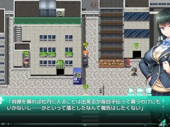 【#02 アニメーションエロゲ(体験版)実況】〇を救え!  爆乳J〇が黒ストッキング足コキで精液ぶっかけられ(巨乳生徒会長 莉緒～誘〇〇を成敗して学園    - Screenshot 1 of 16 - Hentai