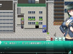 【#02 アニメーションエロゲ(体験版)実況】〇を救え!  爆乳J〇が黒ストッキング足コキで精液ぶっかけられ(巨乳生徒会長 莉緒～誘〇〇を成敗して学園    - Screenshot 3 of 16 - エロゲー