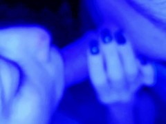 SpinderBella blowing clouds and cock slo-mo