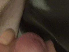 Small dick Small cumshot- a dribble from my small semi erect cock