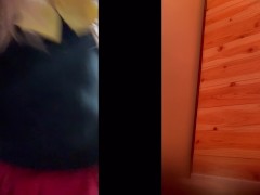 女装した着せ恋の乾紗寿叶が立ちションしたら発情してトイレで汗だくガチオナニー！ - Screenshot 11 of 16 - Crossdresser