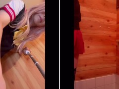 女装した着せ恋の乾紗寿叶が立ちションしたら発情してトイレで汗だくガチオナニー！ - Screenshot 7 of 16 - Asian