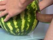 Preview 2 of Allowed slave to fuck watermelon in her mouth like a slut. ASMR sounds like pussy