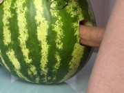 Preview 5 of Allowed slave to fuck watermelon in her mouth like a slut. ASMR sounds like pussy