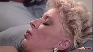 Cool hung guy kisses, caresses and fucks his blonde MILF like a sex maniac