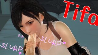 Uncensored Japanese hentai anime Bigtits Tifa blowjob and creampie ASMR
