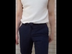 【全裸】変態新入社員男子のストリップ自撮り【勃起】 Perverted new employee strips - Screenshot 7 of 16 - ストリップ