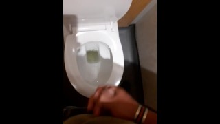 Wanking in public toilet got caught