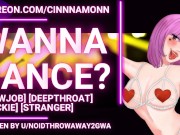 Preview 1 of Stranger Slut Sucks Your Dick in the Club Bathroom | F4M ASMR Erotic Audio Roleplay | Deepthroat