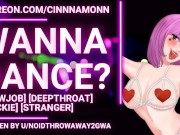 Preview 5 of Stranger Slut Sucks Your Dick in the Club Bathroom | F4M ASMR Erotic Audio Roleplay | Deepthroat