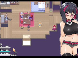 big tits, hentai uncensored, hentai pixel game, cumshot