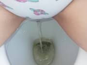Preview 2 of Peeing in my panties ❤️ with creampie pussy