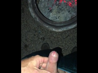 Putting out Whats Left of the Campfire at the end of the Night by taking a Piss before Bed