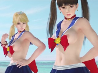 Dead or Alive Xtreme Venus Férias Amy e Leifang Sailor Moon Maiô Nude Mod Fanservi