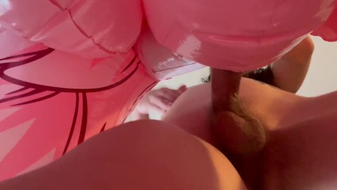 Inflatable unicorn gets laid
