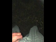 Preview 6 of Pissing Couple Record Each Other Pissing Outside While Its Raining