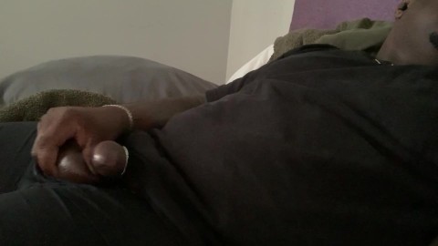 Needy Solo Bbc Cums Hard With Oiled Cock