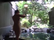 Preview 6 of Pale and voluptuous mature Japanese wife secret hot springs fling