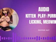 Preview 4 of Kitten Play Audio: Purring, Meowing, Licking