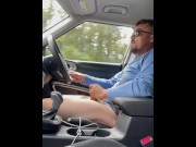 Preview 2 of Cumming in the rental while driving