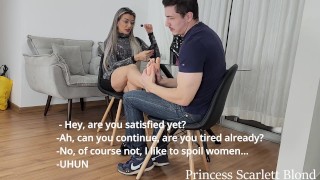 Princess Scarlett Blond - Tinder date erró EP 1 - Bratty Scarlett enseña una lección de masturbación - FOO