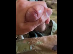 Soldier Playing with his cock in uniform part 4