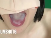 Preview 2 of Can you beat the NES technique 16 shots in a row with Cum in mouth!& Bukkake!