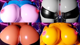 FNAF Screamers SloMo Compilation | Five Nights in Anime 3D 2