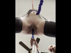 Tied up whipped and played with until i cum