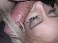 Lingerie Bunny Ahegao Rossi Gagging and Facefucked Ruins Her Makeup With Cum