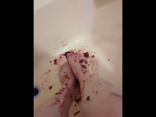 exclusive, foot fetish, bbw, shower