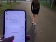 Preview 6 of Cumming hard on a walk in a public park with a remote-controlled vibrator