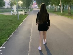 Жёстко Кончаю на прогулке в общественном парке с дистанционно управляемым вибратором 2/16