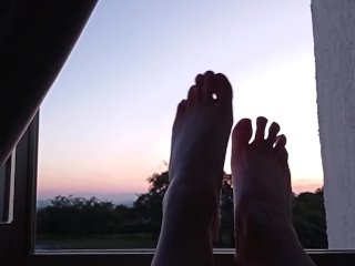 foot fetich, lover her feet, masturbation, pov