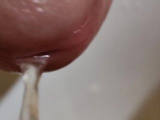 extreme close up, exclusive, pee, small dick