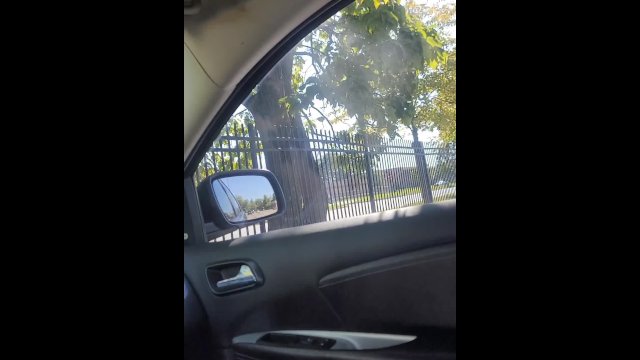 Public Teen masturbation car solo male big dick cumshot
