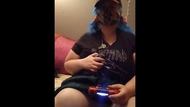 BBW Big Ass Gamer Girl Plays With Her Big Tits And Fucks Her Tight Wet Pussy