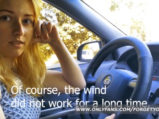 Helped the Blonde Fix the Car and Fucked her