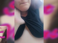 Chubby smokes on the terrace