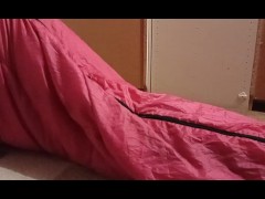 Getting ready to sweat in the sleepsack