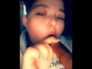 bbw, sucking, cigar, vertical video