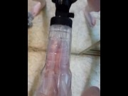 Preview 3 of Hung Moaning Male Creampies His Clear Fleshlight