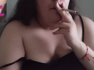 smoking cigarette, smoking fetish, fetish, long hair